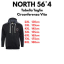 North 56°4 felpa cotone garzato con cappuccio zip intera taglie forti uomo colore nero 43325