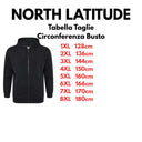 North Latitude felpa cotone garzato zip intera con cappuccio taglie forti uomo colore nero 99330