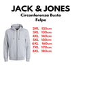 Jack & Jones felpa zip intera con cappuccio taglie forti uomo colore grigio 12250596