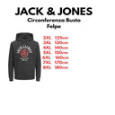Jack & Jones felpa felpata con cappuccio taglie forti uomo colore nero 12211754