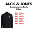 Jack & Jones felpa zip intera  taglie forti uomo colore nero 12222457