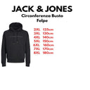 Jack & Jones felpa  con cappuccio taglie forti uomo colore nero 12243527
