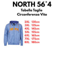 North 56°4 felpa felpata con cappuccio zip intera taglie forti uomo colore avio 03141B