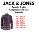 Jack & Jones camicia in flanella manica lunga taglie forti uomo colore bordeaux 12245376