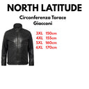 North Latitude giacchino in vera pelle taglie forti uomo colore nero  53161/0099