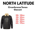 North Latitude bomber in vera pelle taglie forti uomo colore moro 53351/0780