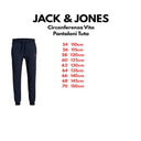 Jack & Jones pantalone tuta con polsino garzato di cotone taglie forti uomo colore blu 12172084