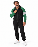 Maxfort  tuta cotone felpato taglie forti uomo colore nero/verde Lavaredo989
