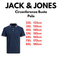Jack & Jones polo mezza manica taglie forti uomo colore blu navy 12143859