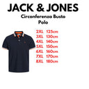 Jack & Jones polo mezza manica taglie forti uomo colore blu scuro 12143859