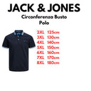 Jack & Jones polo mezza manica taglie forti uomo colore blu 12143859