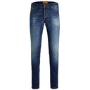Jack & Jones jeans elasticizzato con strappi taglie forti uomo colore blu denim Glenn 12235405