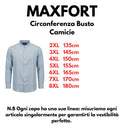 Maxfort camicia manica lunga misto lino taglie forti uomo colore azzurro Pisticci 130