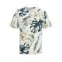 Jack & Jones t-shirt  mezza manica taglie forti uomo colore fantasia bianca 12275752