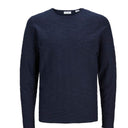 Jack & Jones maglia girocollo cotone taglie forti uomo colore blu navy 12254849
