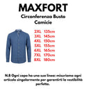 Maxfort camicia manica lunga misto lino taglie forti uomo colore blu Pisticci 100