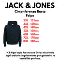 Jack & Jones felpa felpata con cappuccio taglie forti uomo colore blu scuro 12301372