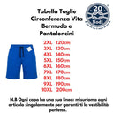20 Nodi pantalone tuta corto maglina di cotone taglie forti uomo colore bluette Scirocco