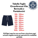 20 Nodi pantalone tuta corto maglina di cotone taglie forti uomo colore blu Scirocco