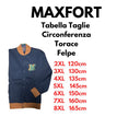 Maxfort bomber interno Felpato  taglie forti uomo colore blu 40100-100