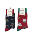 Jack & Jones calze Natalizie colore blu e rosso