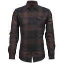 Montecarlo camicia in pannetto taglie forti uomo colore blu/marrone 17064/752