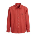 Club House camicia manica lunga 100% lino  taglie forti uomo colore corallo CH719/115