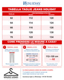 Holiday jeans elasticizzato taglie forti uomo colore blu Taico 317601801/400
