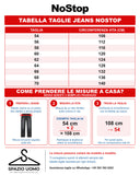 NoStop jeans con strappi taglie forti uomo colore blu Boston M001