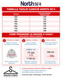 North 56°4 camicia  manica lunga  taglie forti uomo colore nero 43135