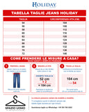 Oliday jeans elasticizzato taglie forti uomo colore blu 01800/700