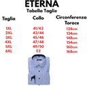 Eterna camicia manica lunga  taglie forti uomo colore rigato azzurro 8992/16/E15P
