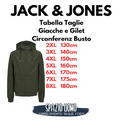 Jack & Jones giacchino con cappuccio taglie forti uomo colore verde scuro 12236331