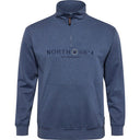 North 56°4 felpa garzata mezza zip taglie forti uomo colore avio 43115