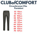Club of Comfort pantalone tasca alla francese taglie forti uomo colore grigio melange Garvey 7631/3