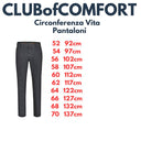 Club of Comfort pantalone tasca alla francese taglie forti uomo colore blu melange Garvey 7631/42