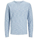 Jack & Jones maglia girocollo cotone taglie forti uomo colore azzurro 12254849
