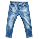 Mod jeans con strappi taglie forti uomo colore blu GPE 325