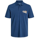 Jack & Jones polo mezza manica taglie forti uomo colore blu 12250628