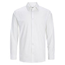 Jack & Jones camicia manica lunga elasticizzata taglie forti uomo colore bianco 12258341