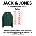 Jack & Jones felpa felpata con cappuccio taglie forti uomo colore verde 12301372