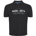 North56°4 polo mezza manica taglie forti uomo colore nero 31130B