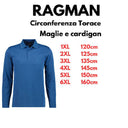 Ragman polo no stiro manica lunga taglie forti uomo colore bluette 540291/765