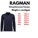 Ragman polo no stiro manica lunga taglie forti uomo colore blu navy 540291/070