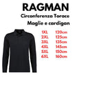 Ragman polo no stiro manica lunga taglie forti uomo colore nero 540291/009