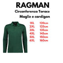Ragman polo no stiro manica lunga taglie forti uomo colore verdone 540291/035