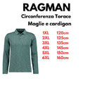 Ragman polo fiammata manica lunga taglie forti uomo colore verde 5433091/318
