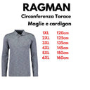 Ragman polo fiammata manica lunga taglie forti uomo colore grigio 5433091/023