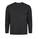 North 56°4 maglia manica lunga con bottoni taglie forti uomo colore nero 33348
