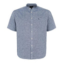 North56°4  camicia alla coreana taglie forti uomo colore blu indaco 41162B